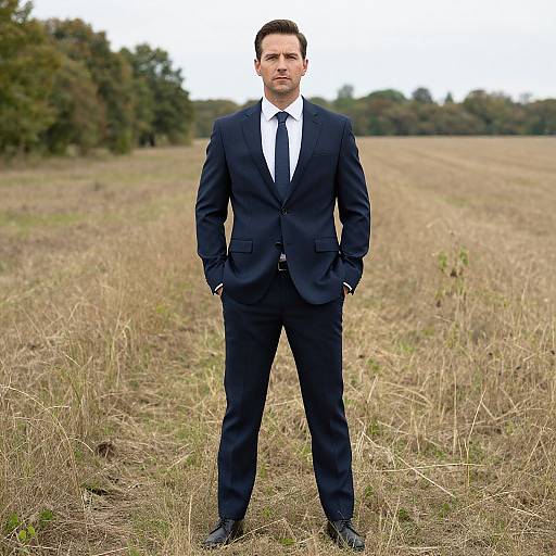 Van Helsing Costume Man in Field