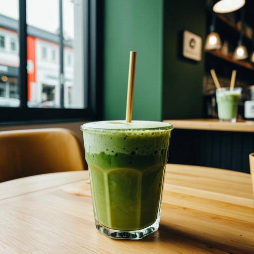 Vibrant Green Matcha Latte Photography