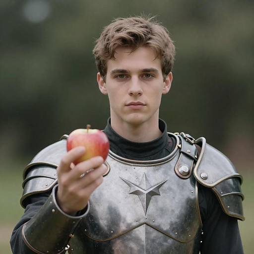 Young Man with Apple and Armor