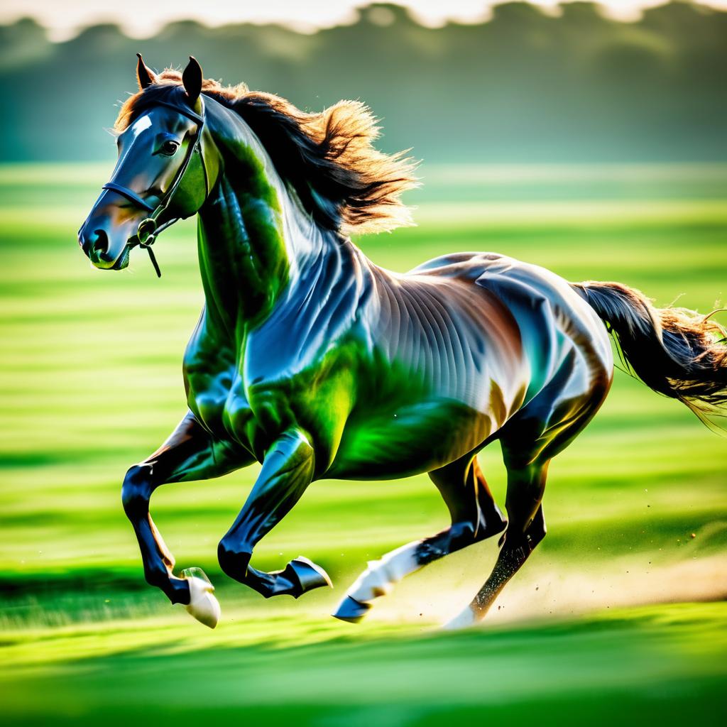 Dynamic Action Shot of Galloping Horse