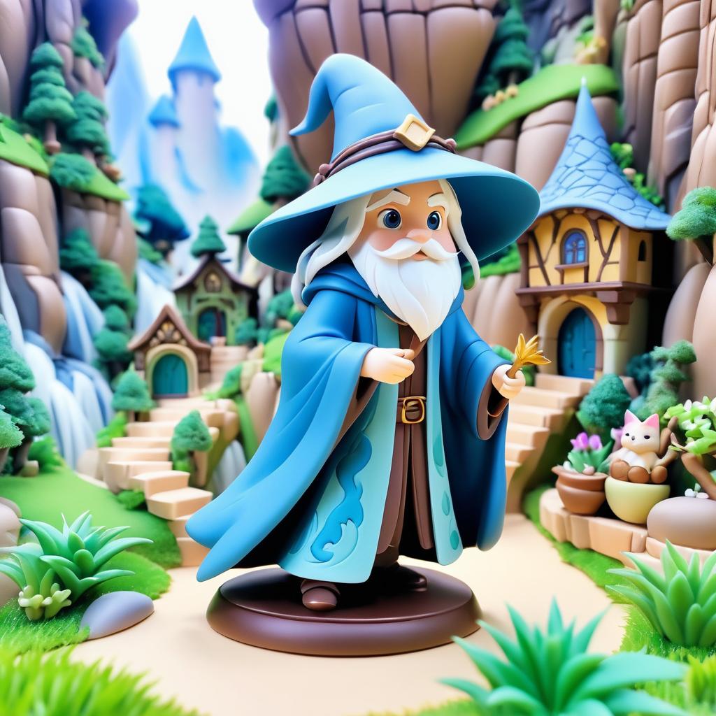 Brave Wizard's Magical Mountain Adventure