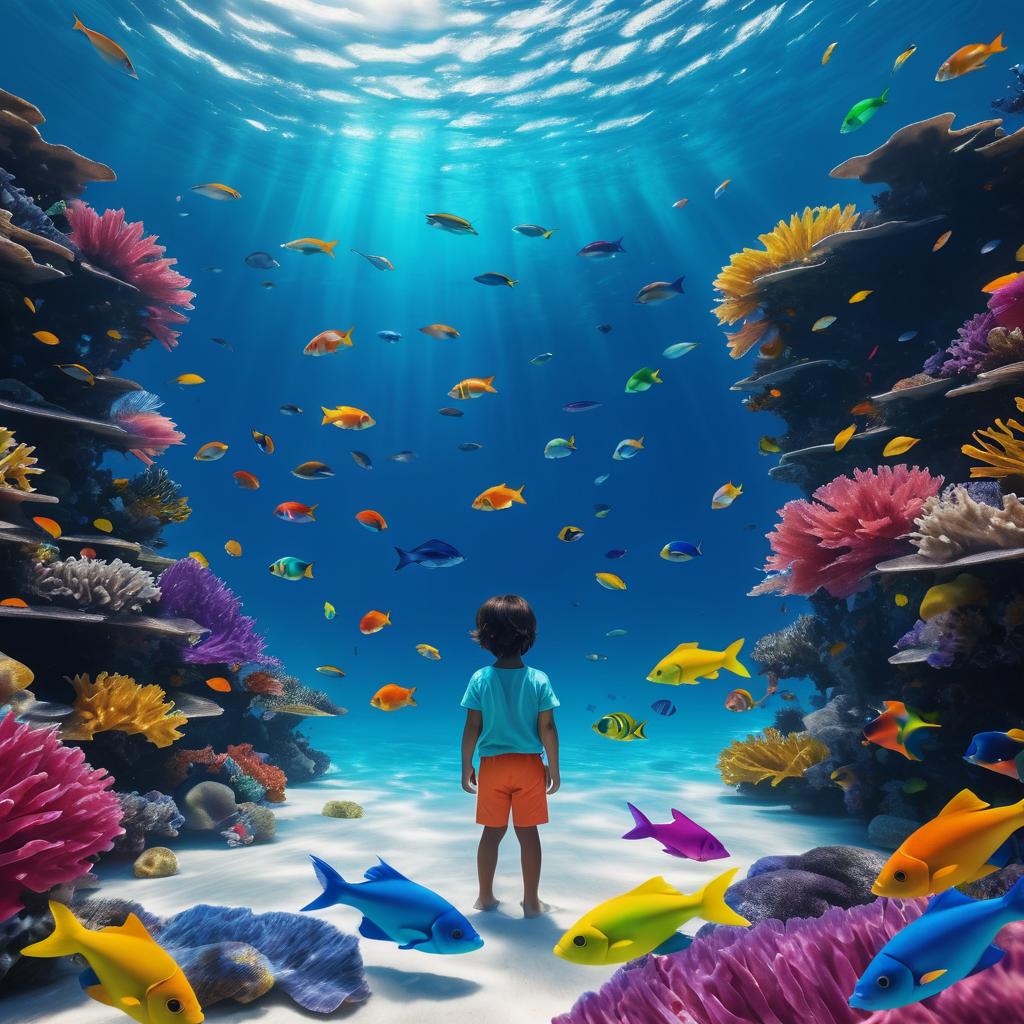 Cinematic Portrait of a Child in Ocean