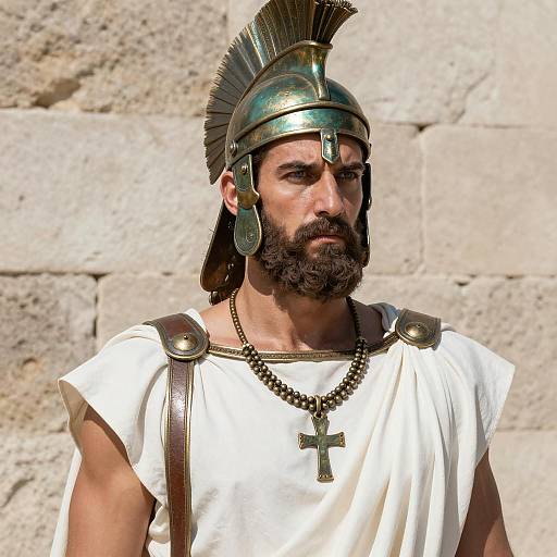 Photorealistic Greek Warrior in Costume