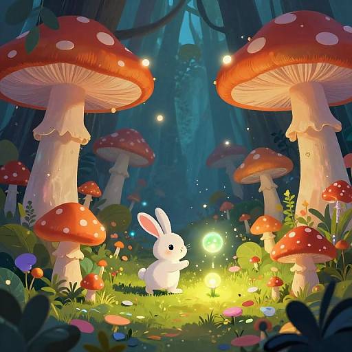 Whimsical Mushroom Forest Adventure