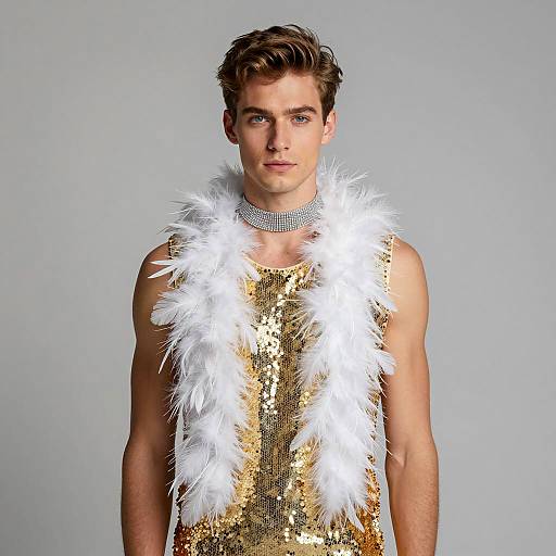 Stylish Disco Party Costume Portrait