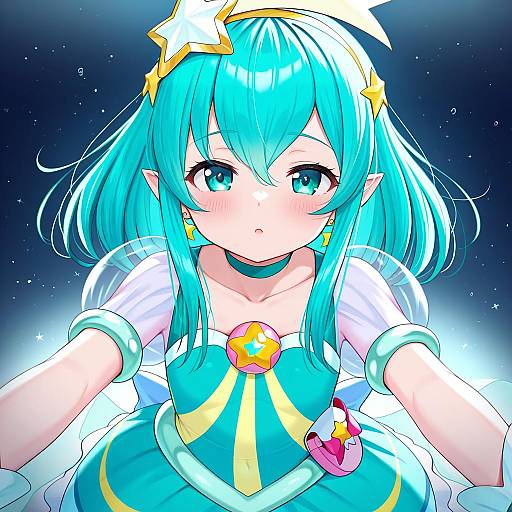 Illustration of Cure milky, precure in the style of Tsukiman