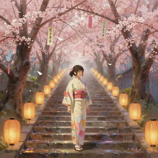 Cherry Blossom Fantasy Inspired by Spirited Away