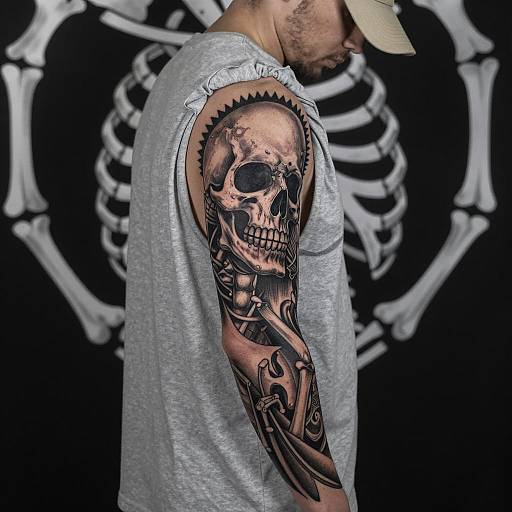 Urban Portrait of a Tattooed Man