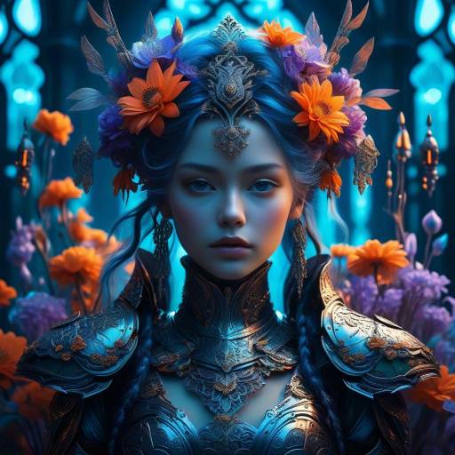 Mystical Warrior in Ornate Armor