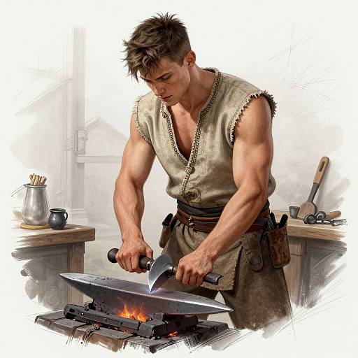 Fantasy Blacksmith Architectural Sketch