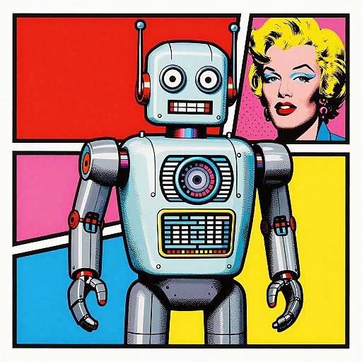 Pop Art Robot Illustration
