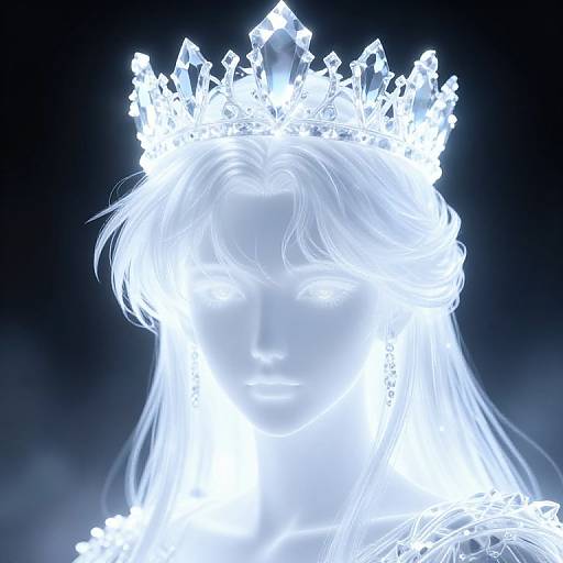 Sci-Fi Anime Fairy with Crystal Crown