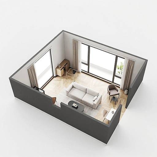 Modern Minimalist Apartment Floorplan