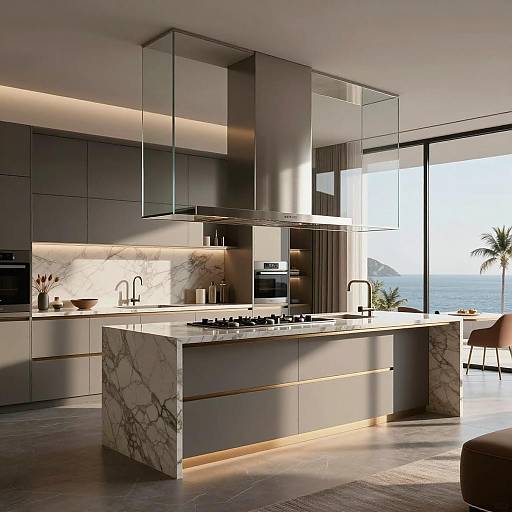Luxury Italian Kitchen with Sea View