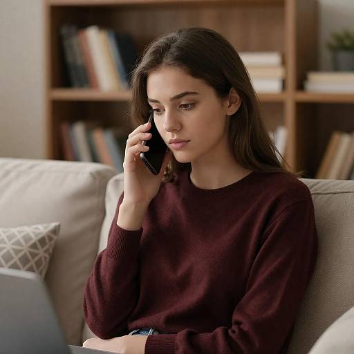 Cozy Candid Portrait on Couch