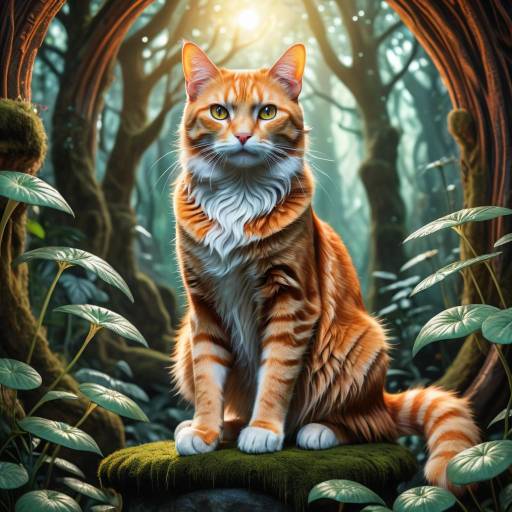 Enchanted Tabby Cat Wizard Portrait