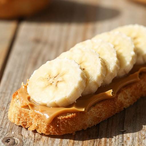 Crispy Toast with Peanut Butter and Banana