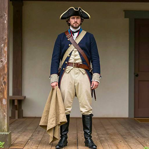 Colonial American Revolution Soldier Portrait