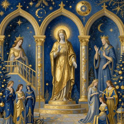 Mystical Alegria Christmas Wallpaper