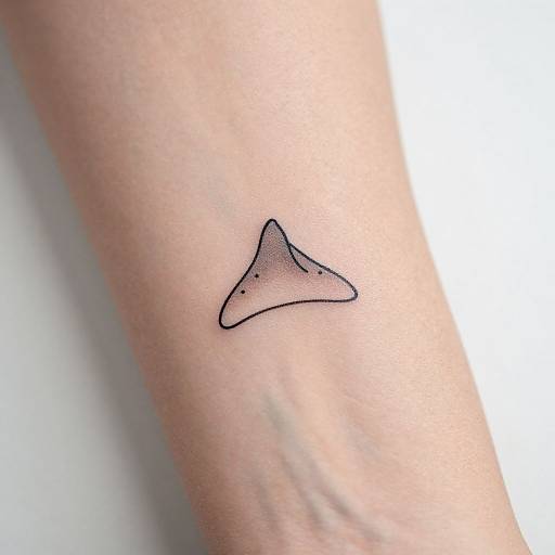 Minimalist Shark Fin Wrist Tattoo