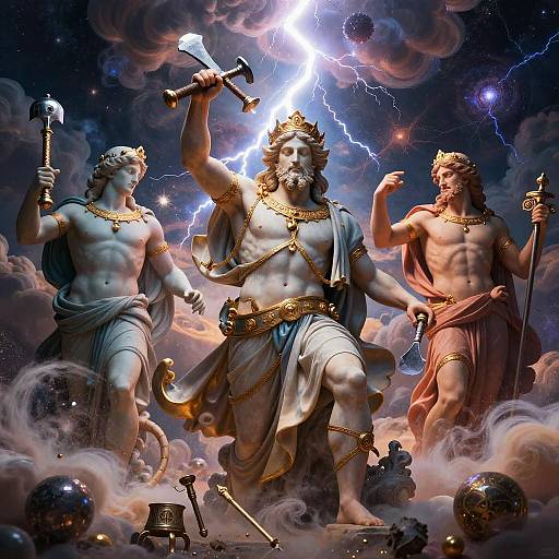 Greek God Maker Channeling Divine Power