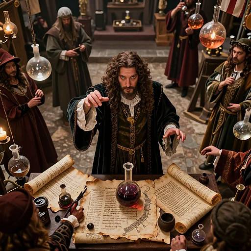 Alchemist's Ritual in Renaissance Bazaar