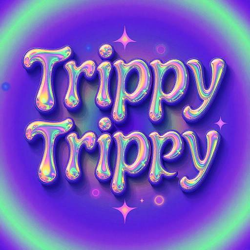 Neon-colored, 3D text 