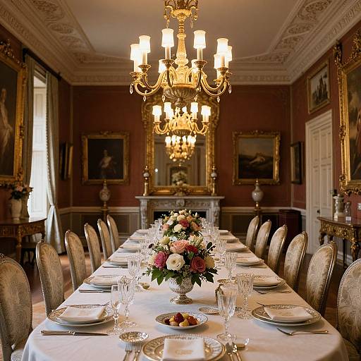 Vintage Elegance in Eastnor Castle Dining