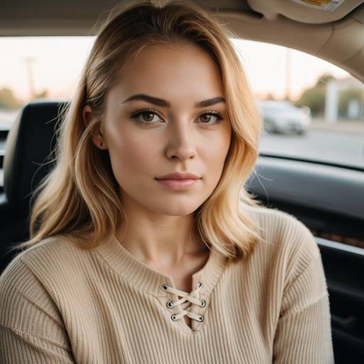 Warm Close-Up Portrait of Young Woman