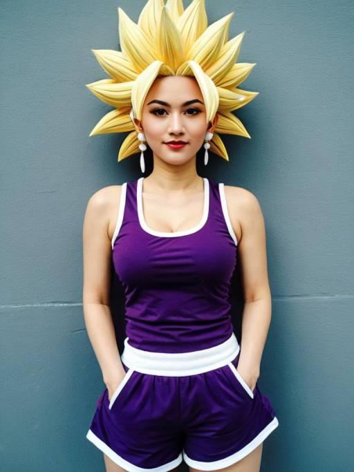 Woman Cosplaying as Caulifla from Dragon Ball