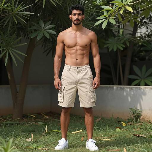 Photorealistic Summer Man in Garden