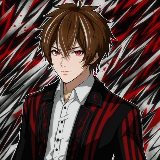 Illustration of Akechi gorou, persona in the style of Hanzou