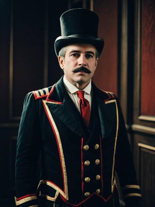 Man in Vintage Ringmaster Costume