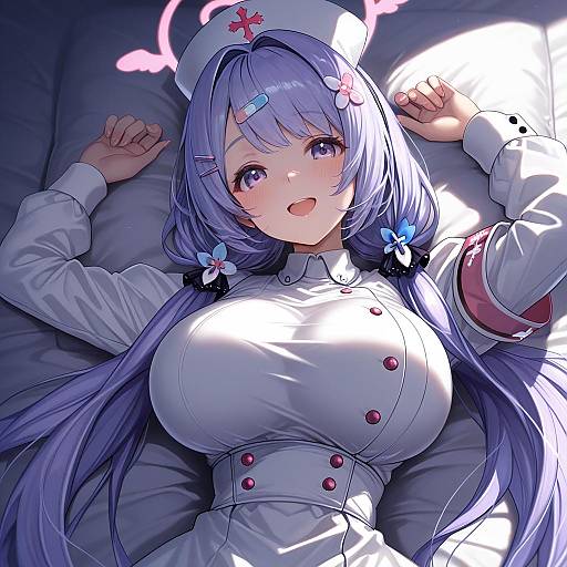 Illustration of Hanae (blue archive), blue archive in the style of Untue