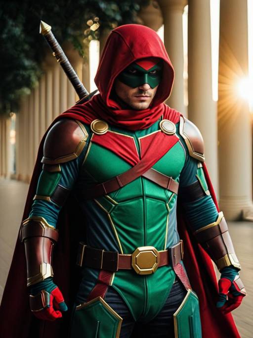 Man in Raphael Rise Cosplay Costume