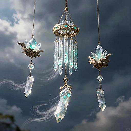 Elegant Magical Wind-Chime Artifacts