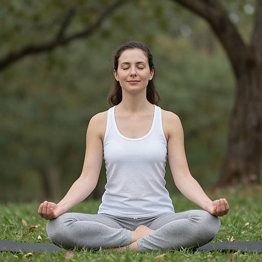Woman Embracing Serenity in Nature
