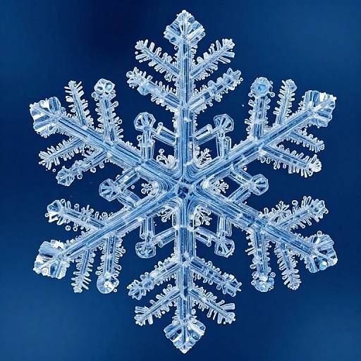 Hyper-Realistic Fractal Snowflake Detail