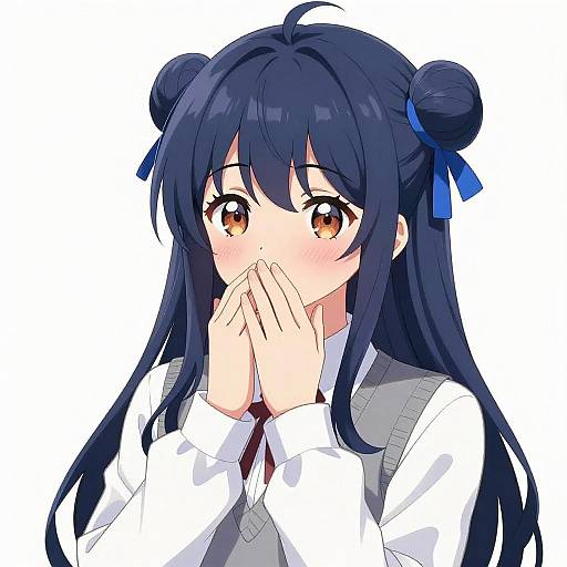 Anime Portrait of Young Woman