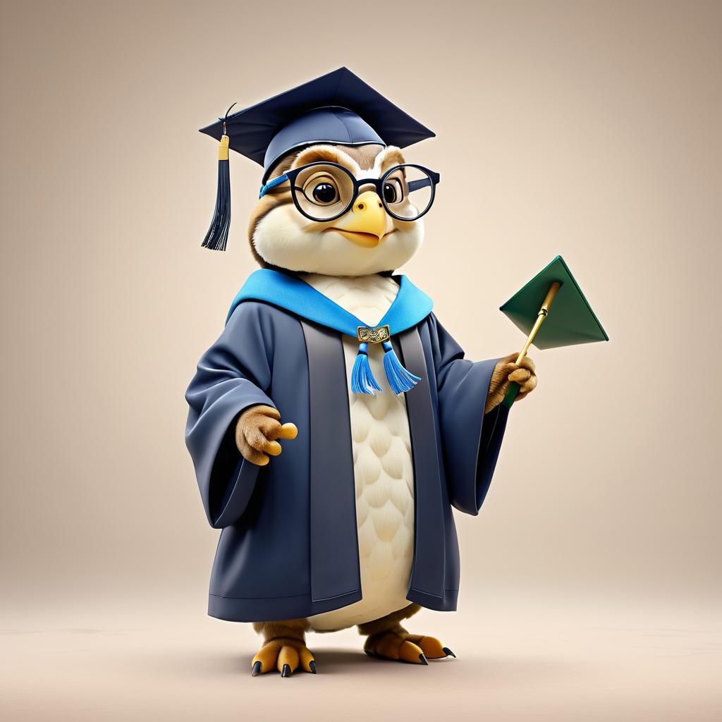 Wise Tortoise Scholar in Animation