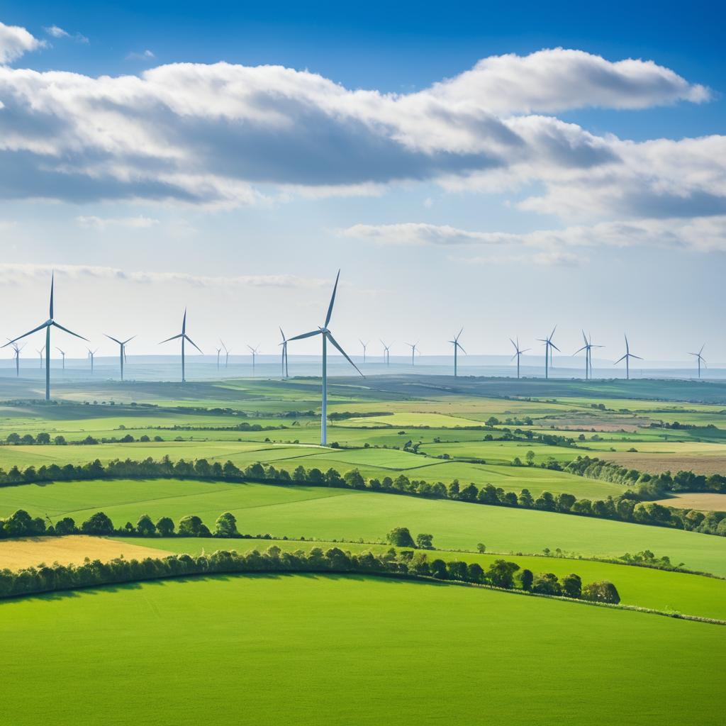 Breathtaking Landscape of Wind Farms