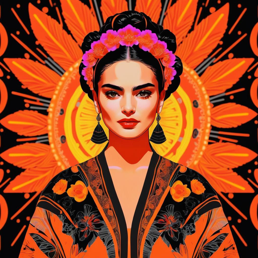 Frida Kahlo Inspired Neon Art