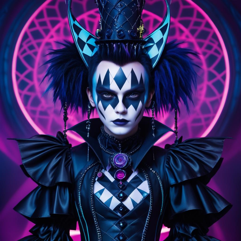 Darkwave Wonderland: A Cybercore Harlequin