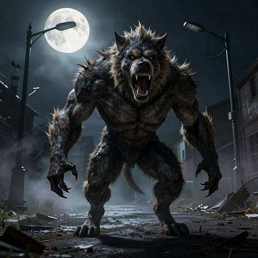 Fierce Spiked Dogs on Haunted Street