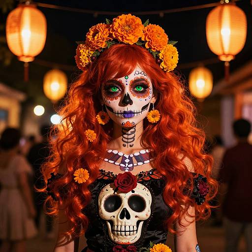 Day of the Dead Anime Girl Costume