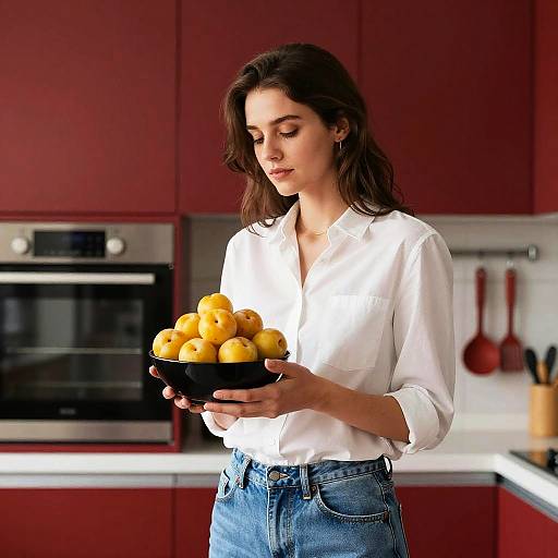 Young Woman in Modern Kitchen