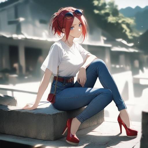 Stylish Anime Girl in Attack on Titan