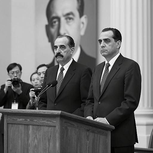 Vintage Elegance: Portrait of Authority Figures