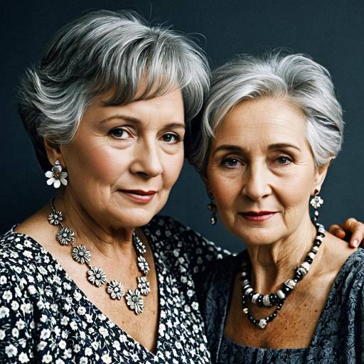 Realistic Portrait of Senior Woman with Jewelry