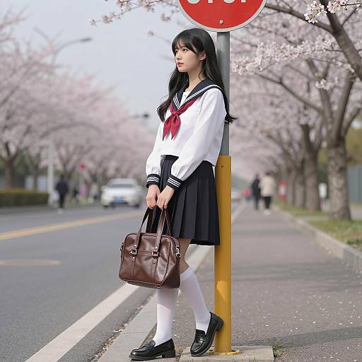 Sailor-Inspired Asian Woman by Blossom Road